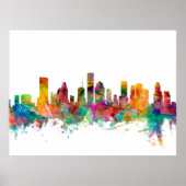 Houston Texas Skyline Poster (Voorkant)