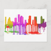 HOUSTON TEXAS SKYLINE PUDDLES - BRIEFKAART (Voorkant)