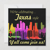 HOUSTON TEXAS SKYLINE PUDDLES - KAART (Voorkant)