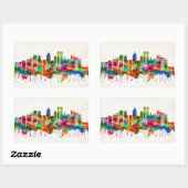 Houston Texas Skyline Rechthoekige Sticker (Vel)