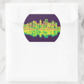 Houston Texas Skyline Ronde Sticker (Tas)