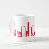 Houston, Texas Skyline, Rood - Line Art Koffiemok (Voorkant links)