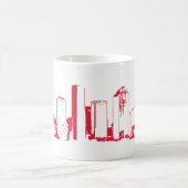 Houston, Texas Skyline, Rood - Line Art Koffiemok (Center)