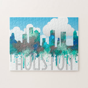 Houston, Texas Skyline - SG Oerwoud Legpuzzel