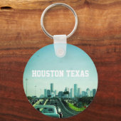 Houston Texas Skyline Sleutelhanger (Voorkant)
