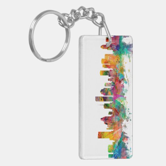 Houston Texas Skyline Sleutelhanger (Voorkant Links)