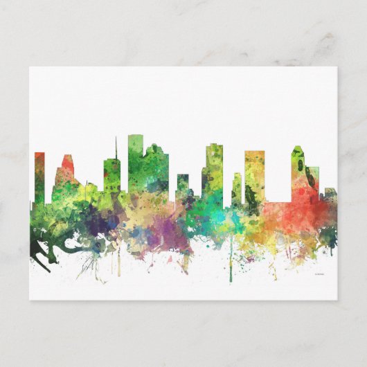 HOUSTON TEXAS SKYLINE SP - BRIEFKAART (Voorkant)