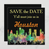 HOUSTON TEXAS SKYLINE SP - SAVE THE DATE (Voorkant / Achterkant)