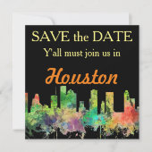 HOUSTON TEXAS SKYLINE SP - SAVE THE DATE (Voorkant)