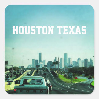 Houston Texas Skyline (Sticker) Vierkante Sticker
