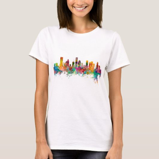Houston Texas Skyline T-shirt (Voorkant)