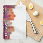 Houston Texas Skyline Theedoek (Quarter Fold)