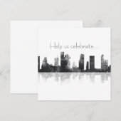 HOUSTON TEXAS SKYLINE - Uitnodiging (Voorkant / Achterkant)