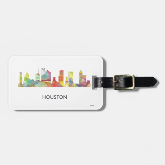 HOUSTON TEXAS SKYLINE WB1 - BAGAGELABEL (Voorkant horizontaal)