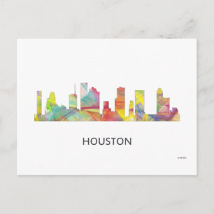 HOUSTON TEXAS SKYLINE WB1 - BRIEFKAART