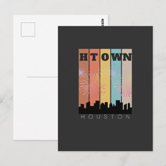 houston texas space city post card briefkaart (Voorkant / Achterkant)