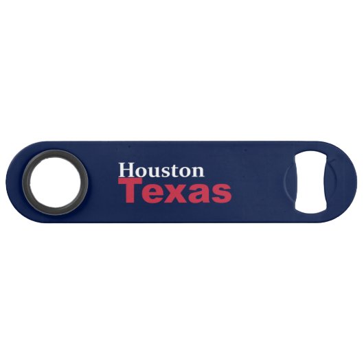 Houston, Texas Speed Bottle Opener Flessenopener (Achterkant Horizontaal)