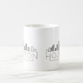 Houston, Texas | Stad gestileerde Skyline Koffiemok (Center)