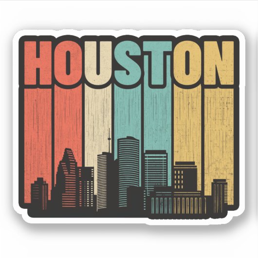 Houston Texas Sticker (Voorkant)