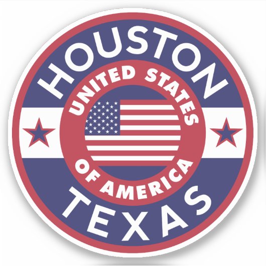 HOUSTON, Texas Sticker (Voorkant)