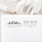 Houston, Texas Stylized Skyline | Etiket (Insitu)