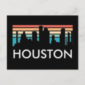  Houston Texas Sunset kleurrijke skyline Briefkaart (Voorkant)