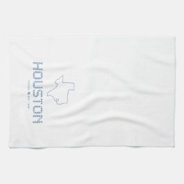 Houston & Texas Tegels, Blauwe Tegels, Houston Tex Theedoek