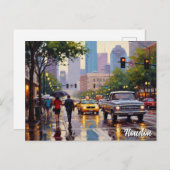 Houston Texas Travel Briefkaart (Voorkant / Achterkant)