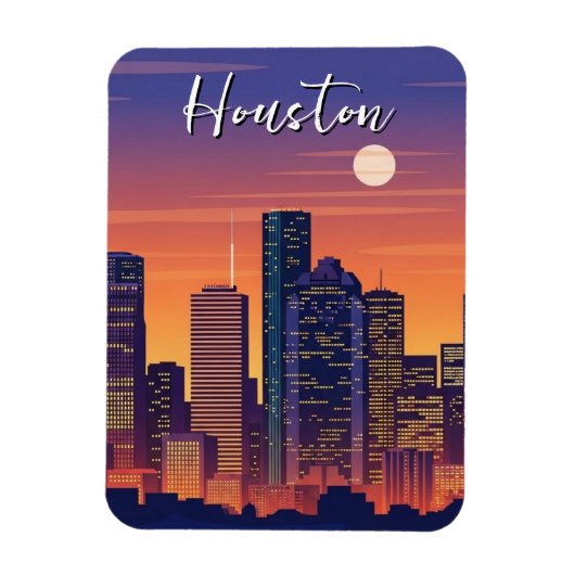 Houston Texas Travel Magneet (Verticaal)