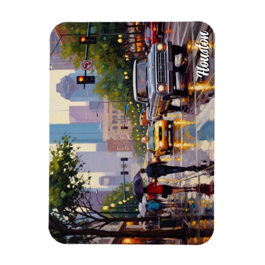 Houston Texas Travel Magneet (Verticaal)