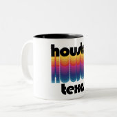 Houston, Texas Tweekleurige Koffiemok (Voorkant links)