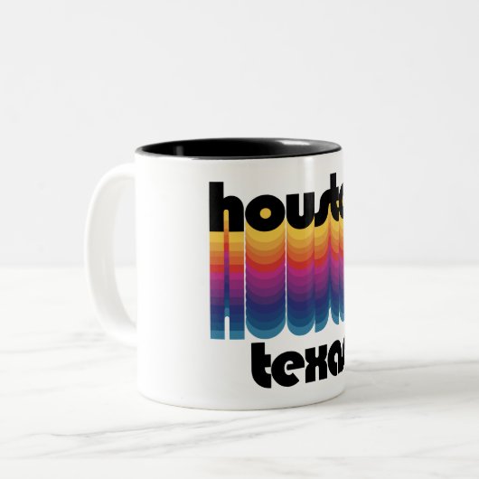 Houston, Texas Tweekleurige Koffiemok (Voorkant links)