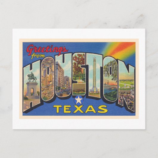 Houston Texas TX groot Briefkaart (Voorkant)