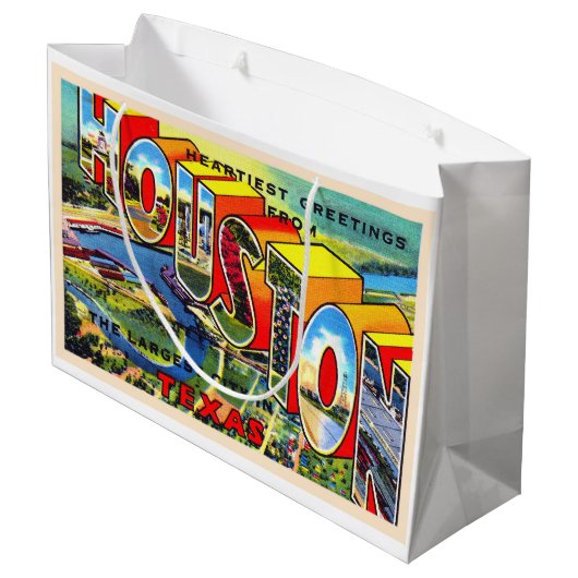 Houston Texas TX  groot Briefkaart Cadeauzakje (Achterkant Gekanteld)