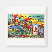 Houston Texas TX groot Briefkaart Magneet (Voorkant)