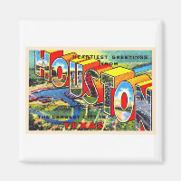 Houston Texas TX groot Briefkaart
