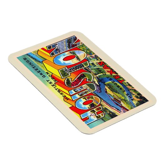 Houston Texas TX  groot Briefkaart Magneet (Rechterzijde)