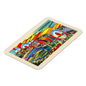 Houston Texas TX groot Briefkaart Magneet (Linkerzijde)