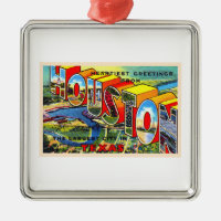 Houston Texas TX groot Briefkaart