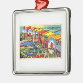 Houston Texas TX groot Briefkaart Metalen Ornament (Links)