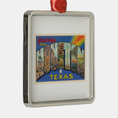 Houston Texas TX  groot Briefkaart Metalen Ornament (Rechts)