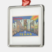 Houston Texas TX  groot Briefkaart Metalen Ornament (Links)