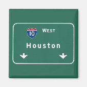 Houston Texas Tx Interstate Highway Freeway Road: Magneet (Voorkant)