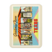 Houston Texas TX Old Vintage Travel Souvenir Magneet (Verticaal)