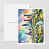 Houston Texas USA Famous Place waterverf Briefkaart (Voorkant / Achterkant)