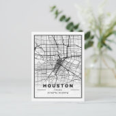 Houston Texas USA Travel City Map Poster Briefkaart (Staand voorkant)