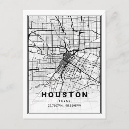 Houston Texas USA Travel City Map Poster Briefkaart
