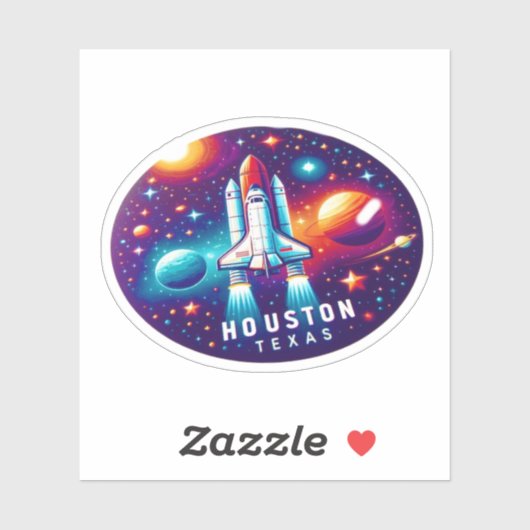 Houston, Texas, Verenigde Staten - NASA Sticker (Vel)