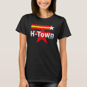 Houston Texas, Verenigde Staten The Big H Retro Su T-shirt