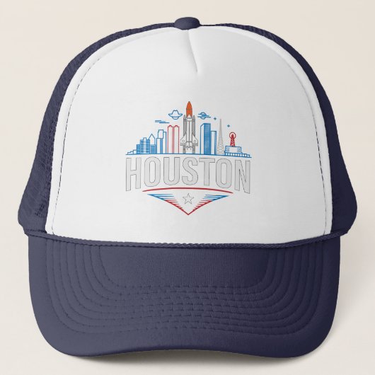 Houston Texas Verenigde Staten van Amerika Trucker Pet (Voorkant)